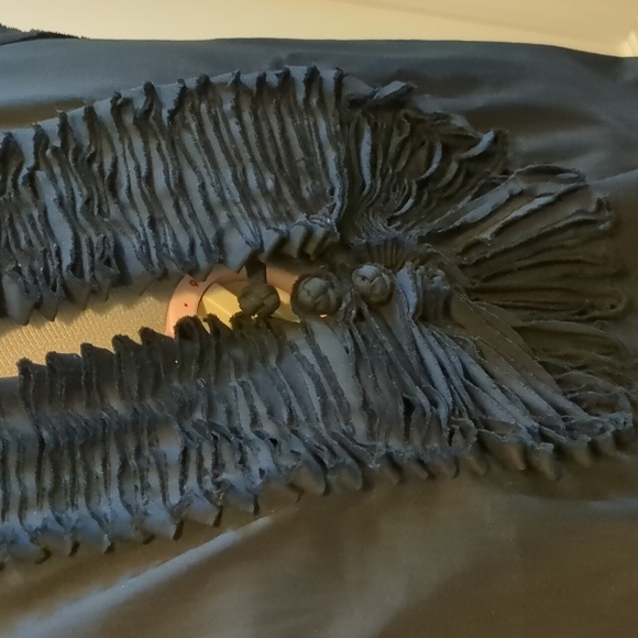 Racer back mini dress / tunic with modern take on Victorian detail - Picture 2 of 5